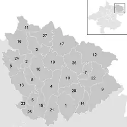 Lage der Gemeinde Bezirk Freistadt   im Bezirk Freistadt (anklickbare Karte)