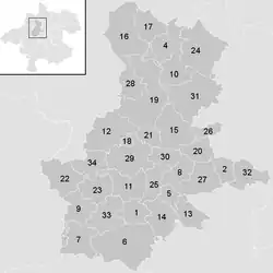 Lage der Gemeinde Bezirk Grieskirchen   im Bezirk Grieskirchen (anklickbare Karte)