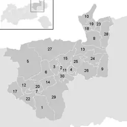 Lage der Gemeinde Bezirk Kufstein   im Bezirk Kufstein (anklickbare Karte)