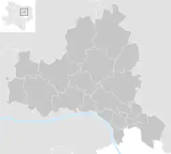 Lage der Gemeinde Bezirk Korneuburg   im Bezirk Korneuburg (anklickbare Karte)