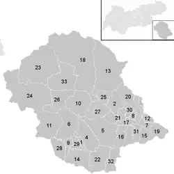 Lage der Gemeinde Bezirk Lienz   im Bezirk Lienz (anklickbare Karte)