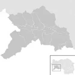 Lage der Gemeinde Bezirk Murau   im Bezirk Murau (anklickbare Karte)