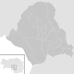 Lage der Gemeinde Bezirk Voitsberg   im Bezirk Voitsberg (anklickbare Karte)