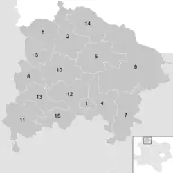 Lage der Gemeinde Bezirk Waidhofen an der Thaya   im Bezirk  Waidhofen an der Thaya (anklickbare Karte)