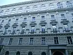 Centrale I des Staatstelephons, Wien-Mariahilf, Lehargasse 7 (bis 1948: Dreihufeisengasse 7), erbaut 1897/99 von Eugen Fassbender (Fassade: k.k. Baurat Julius Koch)