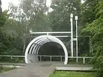 Laube, 2013.Zustand: Lamellen großenteils demontiert.