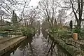 Der Leinpfadkanal Richtung Süden von der Klärchenbrücke gesehen