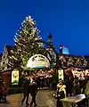 Eingang zum Weihnachtsmarkt von der Nordwest-Ecke des Marktes