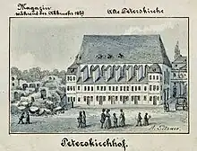Abbruch des Magazins, links (1859)