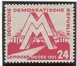 Briefmarke zur Leipziger Frühjahrsmesse 1951 in roter Version