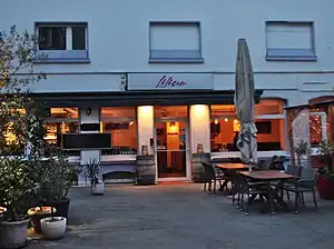 Hinterhof, ehemals Eisenwaren Deubel, später Gaststätte Lilium (2023)
