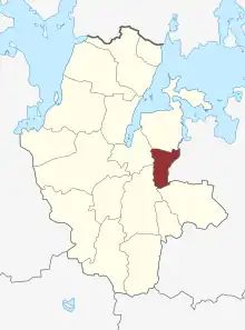 Lage des Kornerup Sogn in der Lejre Kommune