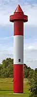 Leuchtfeuer Lem­werder, 1983, mit Stahlrohr als Turm­schaft