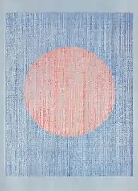 Lines – Red dotÖl/Lw. 120 × 100 cm