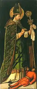 Der heilige Valentin(Ölmalerei von Leonhard Beck, um 1510)