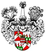 Wappen der Grafen von Lerchenfeld von 1698 in Siebmachers Wappenbuch von 1605