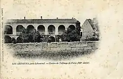 Erhaltenes Teilstück des Kreuzganges (Aufnahme um 1905)