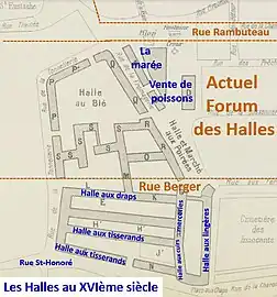 Die Hallen im 16. Jahrhundert