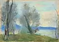 Am Gardasee, 1897, Pastell auf Papier, 35,5 × 49 cm