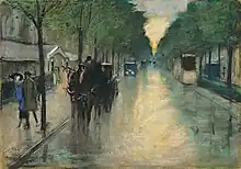 In den Zelten (Berlin-Tiergarten), 1920er Jahre, Pastell auf Pappe. 36,1 × 50,7 cm