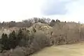 Blick von Süden auf Beilstein Berg und Burgruine