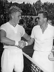 Lew Hoad und Drobný (Rom 1953)