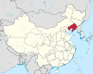 Lage von Liáoníng Shěng in China