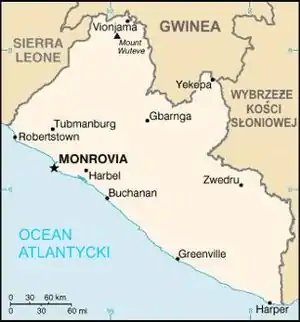 Karte von Liberia