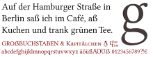 Schriftbeispiel für Linux Libertine