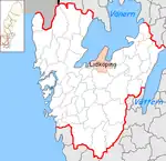 Lage der Gemeinde Lidköping