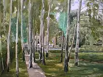 Liebermann-Gemälde: Birkenweg, 1918