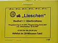 Beschilderung an der Sonderhaltestelle Riedhof (2007)