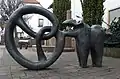 Der Brezelfresser (1991) vom Skulpturenweg in Nieder-Olm