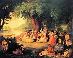 The Artist and Her Family on a Fourth of July Picnic