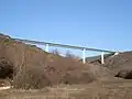 Der A9-Viadukt überspannt bei Kanfanar das Tal