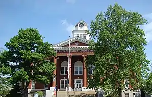 Das Lincoln County Courthouse in Stanford, gelistet im NRHP Nr. 76000915
