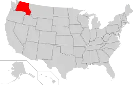 Karte der USA, State of Lincoln(vorgeschlagen) hervorgehoben
