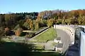 Luftseitige Ansicht der Staumauer