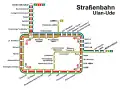 Liniennetz der Straßenbahn Ulan-Ude