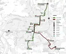 Liniennetzplan von Komobile