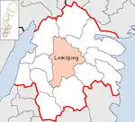 Lage der Gemeinde Linköping