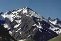 Linkerskopf vom Einödsberg. Ganz rechts der Biberkopf. Links vom Gipfel die Rotgundspitze
