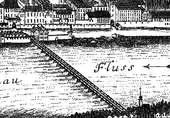 Ausschnitt aus einer 1674 erschienenen Stadtansicht G. M. Vischers