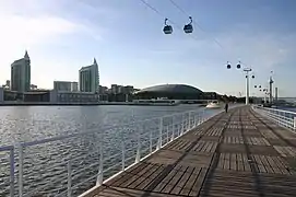 Parque das Nações mit den Türmen links