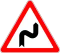 Zeichen 115:Doppelkurve (erst rechts)