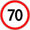Zeichen 329:zulässige Höchstgeschwindigkeit