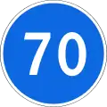 Zeichen 414:Vorgeschriebene Mindestgeschwindigkeit