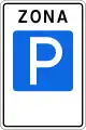 Zeichen 541:Beginn der Parkzone