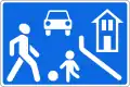 Zeichen 552:Beginn einer Wohnstraße