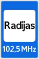 Zeichen 717:Hinweistafel Radiosender (mit Frequenzangabe)